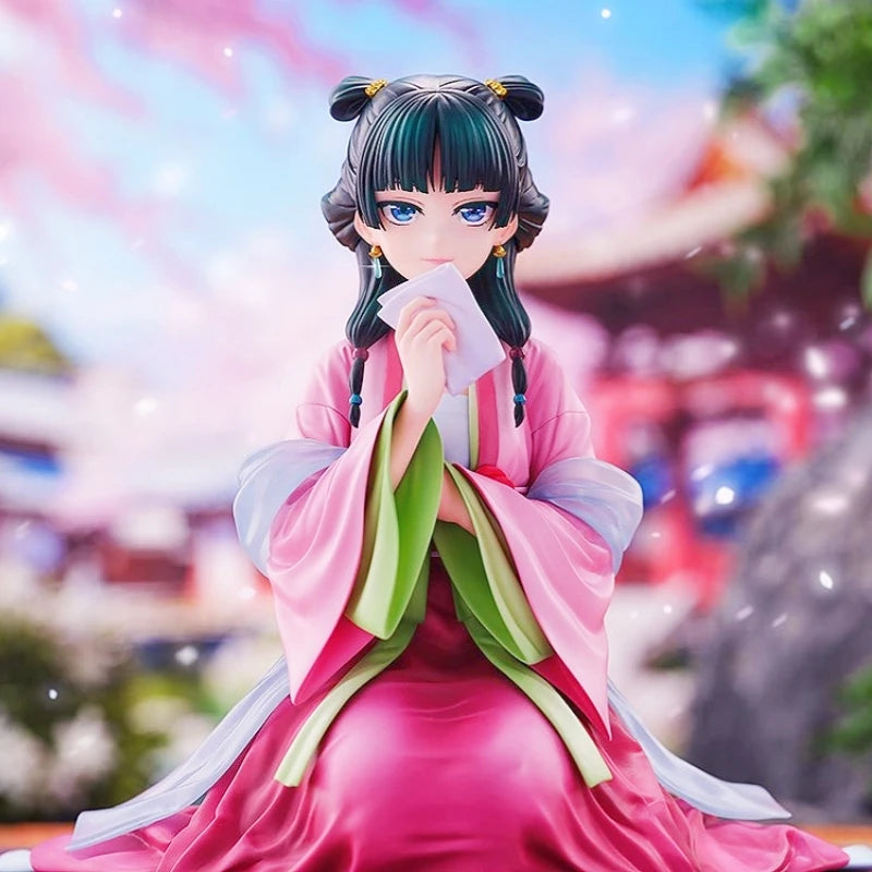 12.5cm Maomao Anime Figure Maomao Action Figure Pink Long Dress Girl Statue PVC Model Desktop Decoration Collectible Toys Gifts