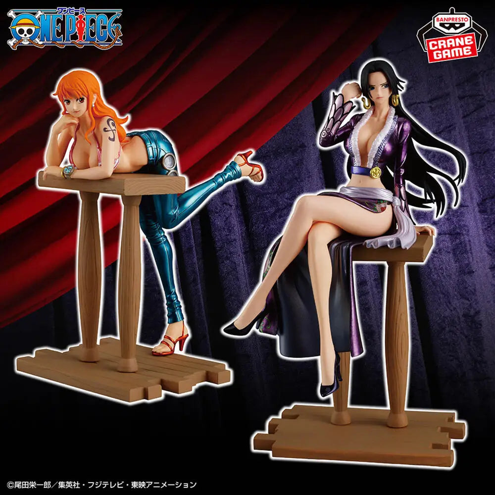 In Stock Bandai One Piece Grandline Journey Special Nami Nico Robin Anime Model Toy Desktop decorations birthday gift Genuine