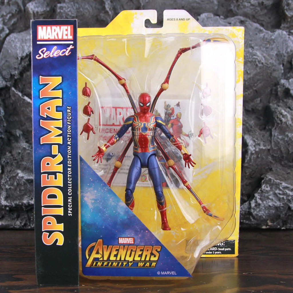 Original MS Select Marvel Avenger 3 Infinity War Iron Spider Man 7" Action Figure Diamond Select DST Doll Toys Collectible Model