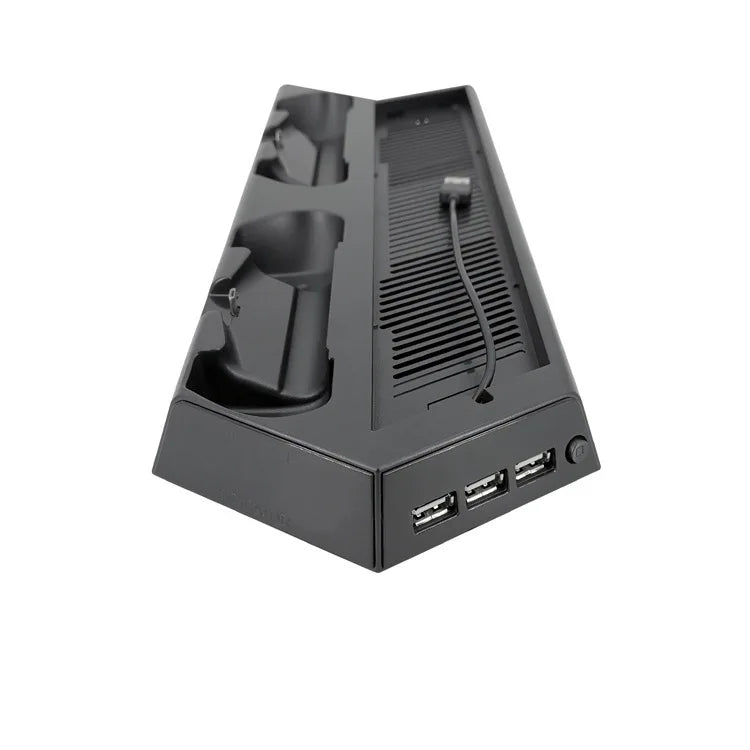 All-In-One-Kühlstation mit zwei Kühlerlüftern, vertikaler Ständer mit 2 Controller-Ladedocks für PlayStation4 für PS4/SLIM