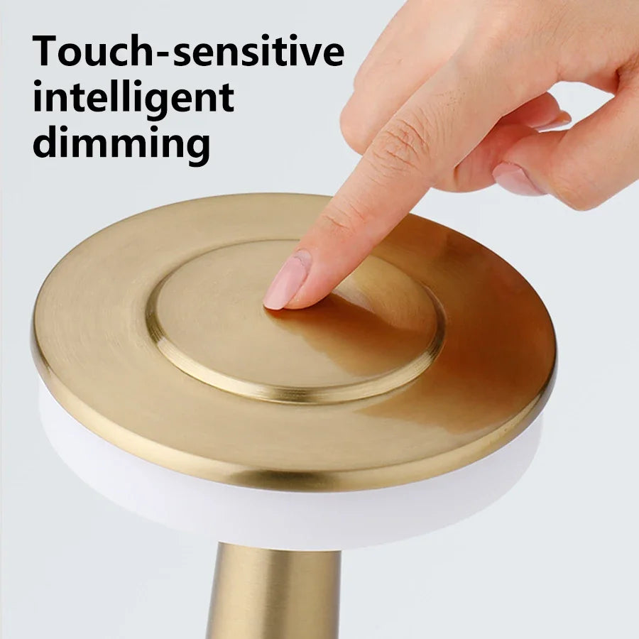 Metal Series Table Lamp Touch LED Lamp Simple Desktop Decorative Lamp Bedside Night Light For Bar, Coffee Table, Restaurant