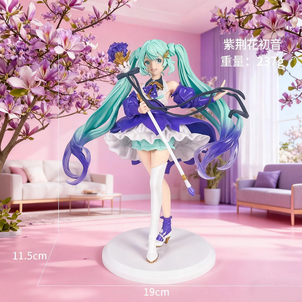 New Hatsune Miku Miku Hand Held anime Animation Birthday Party Bauhinia Flower Chuyin Collection Model Decoration