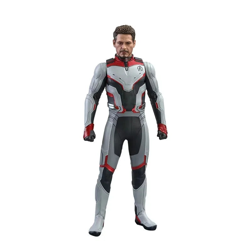 HotToys 1/6 Scale Marvel Avengers Endgame Tony Stark Articulated Action Figure with Team Suit And Quantum Realm Helmet