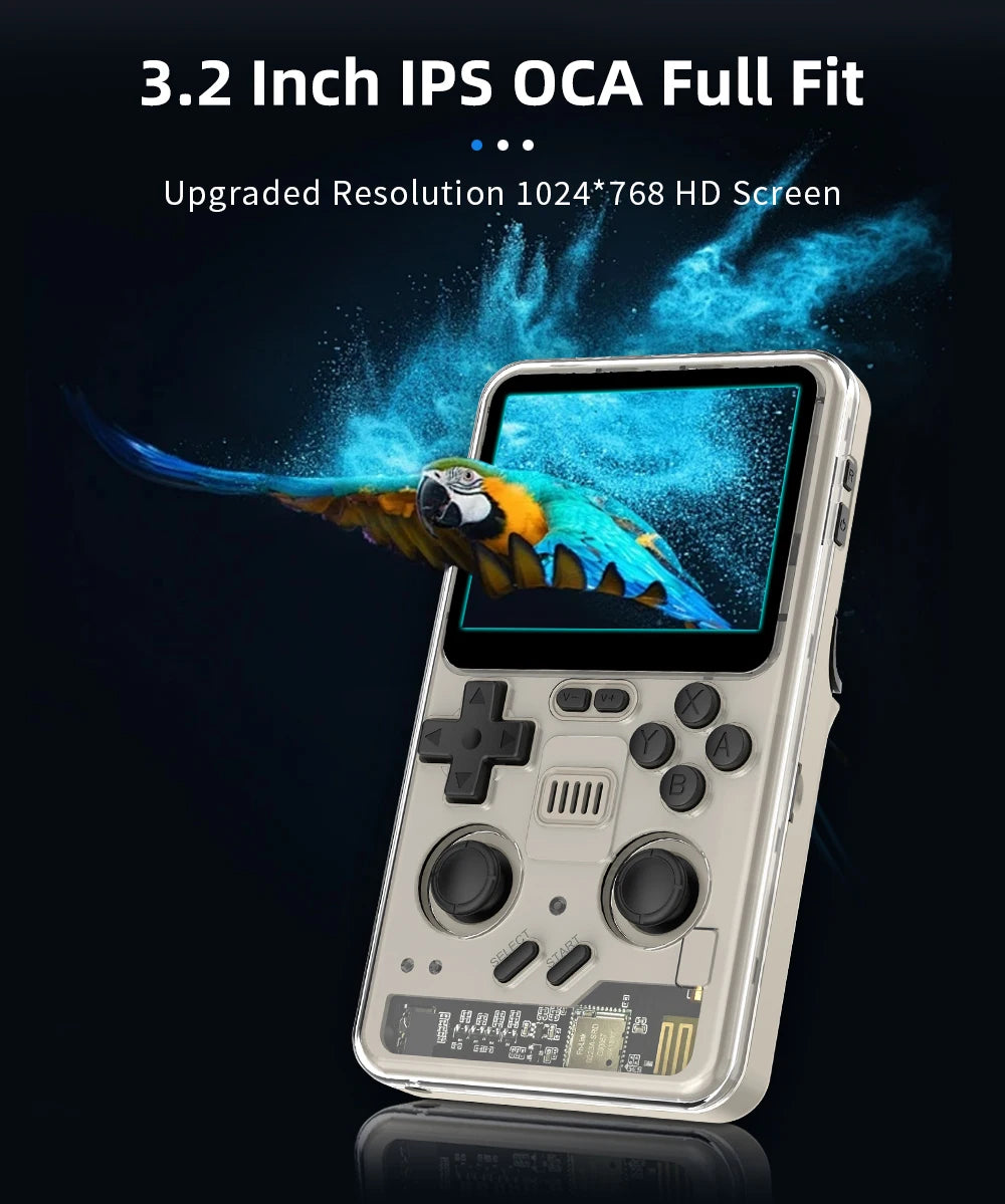 POWKIDDY RGB20PRO Retro Handheld Gaming Console 3.2-inch IPS Screen Built-in WiFi 2.4G + Bluetooth Linux System Cheap Kids Gifts