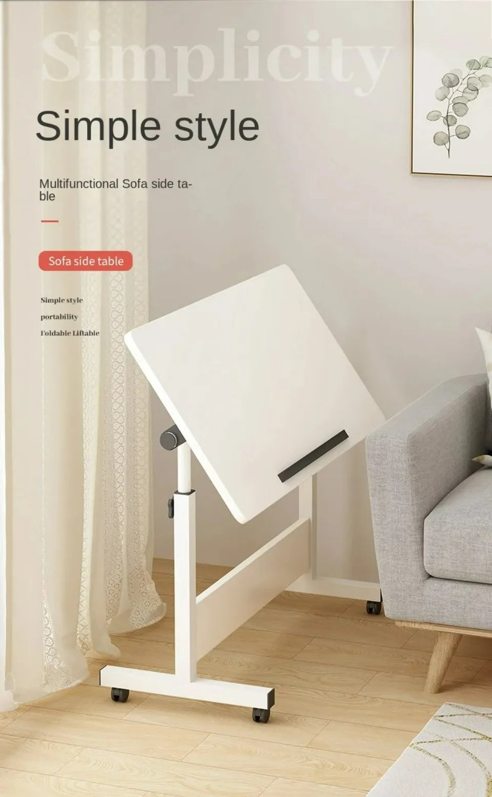 Height Adjustable Standing Desk Mobile Laptop Desks Table Removable Work Laptop Desk Lazy Bedside Sofa Desk Small Computer Desks