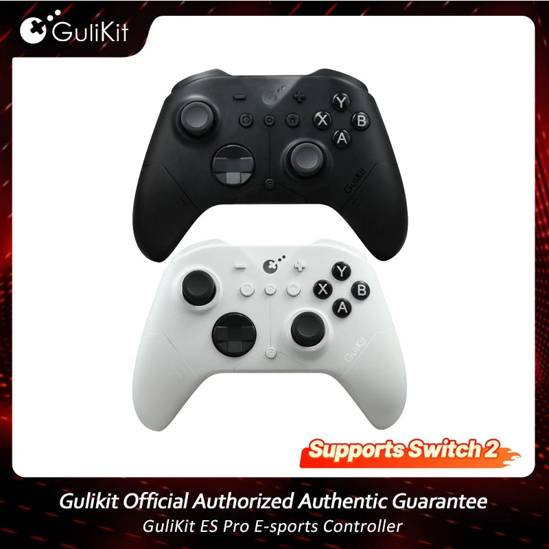 GuliKit ES Pro E-Sports Bluetooth Controller for Nintendo Switch / Switch 2, PC, Windows, Android Wake-up with TMR Joysticks
