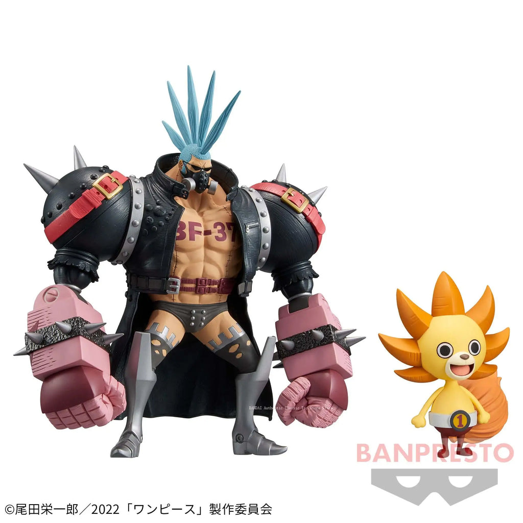 Original Bandai Banpresto One Piece The Grandline Men Franky Thousand Sunny Anime Actionfiguren Modell Geschenk für Anime-Fans Spielzeug