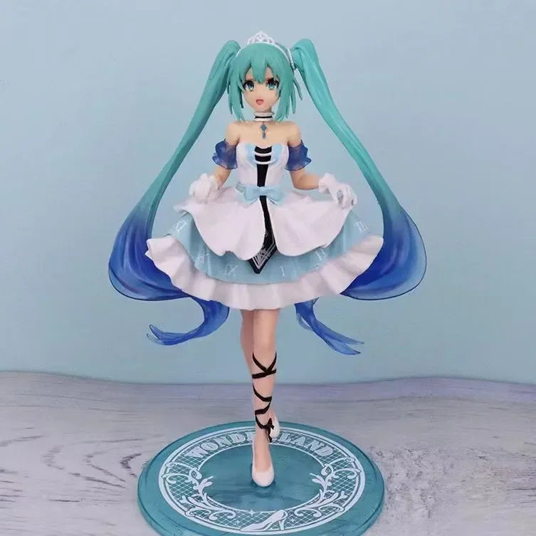 Anime-Figurensammlung: Hatsune Miku-Statuenfiguren und Case-Widget