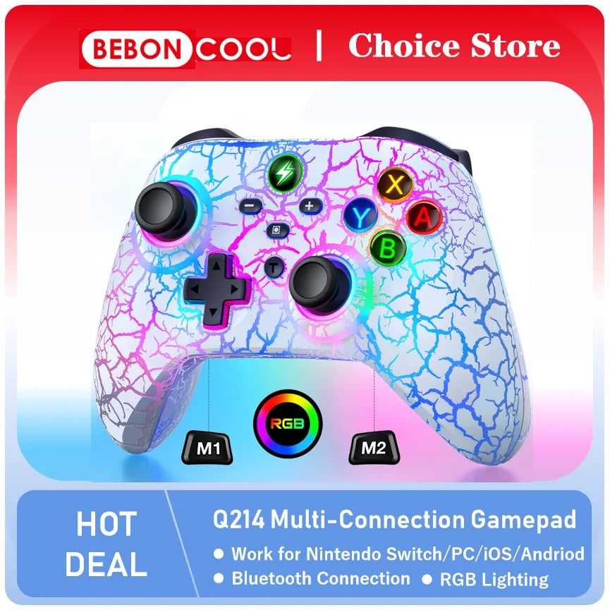 Wireless Controller For Switch/OLED/Lite For Android/IOS/PC with Programmable Keys Professional Lag-Free Gamepad