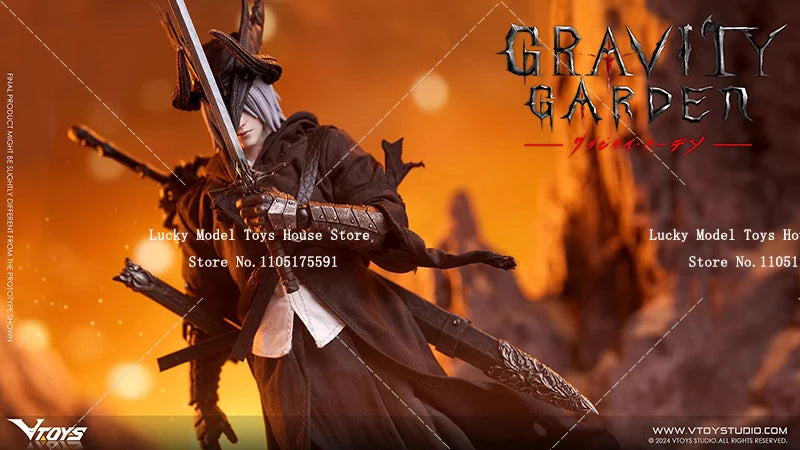 VTOYS Gravity Garden VSD009 Deluxe Version 1/12 White Hair Bat Wing Hunter Action Figure Collection 6" Sword Master Soldier Gift