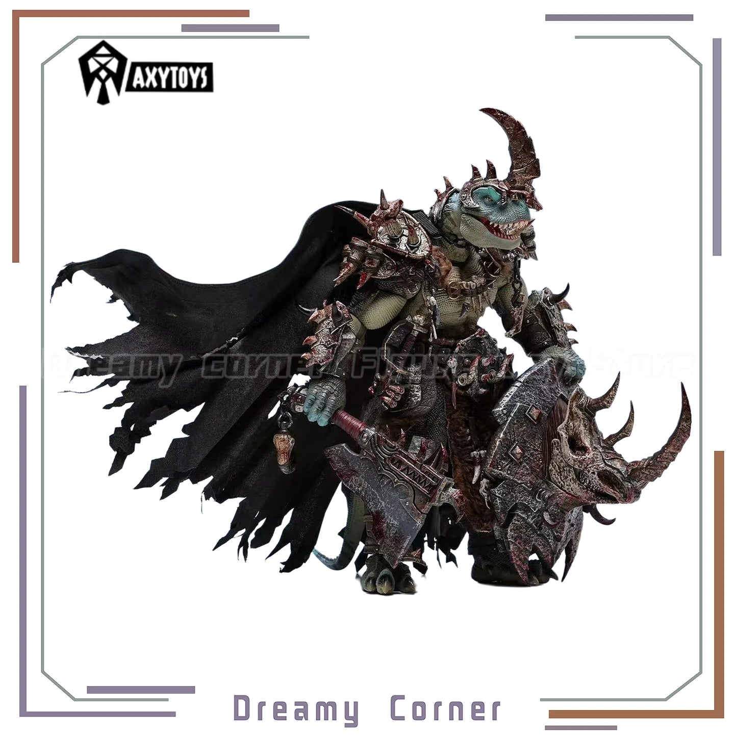 【In Stock】Original AXYTOYS AXY-009 AXY-010 LEADER OF THE CERATOSAURUS TRIBE White Green Action Figure Toy Model Collection
