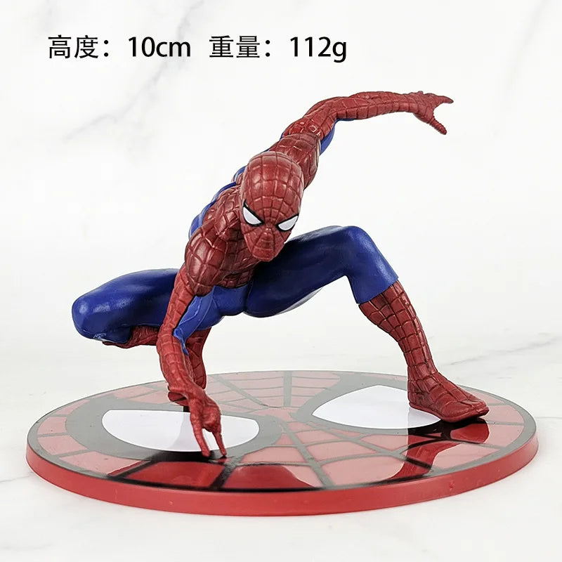 Marvel Action Figures Hulk Capain America Ironman Spider man Model Collecion With Base 10-13CM