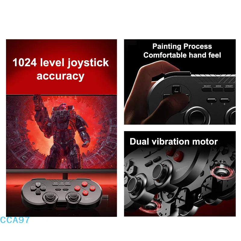 Pocket Retro Wireless Game Controller Mini Designed Customizable Controls Bluetooth Game Controller for Switch & Windows PC