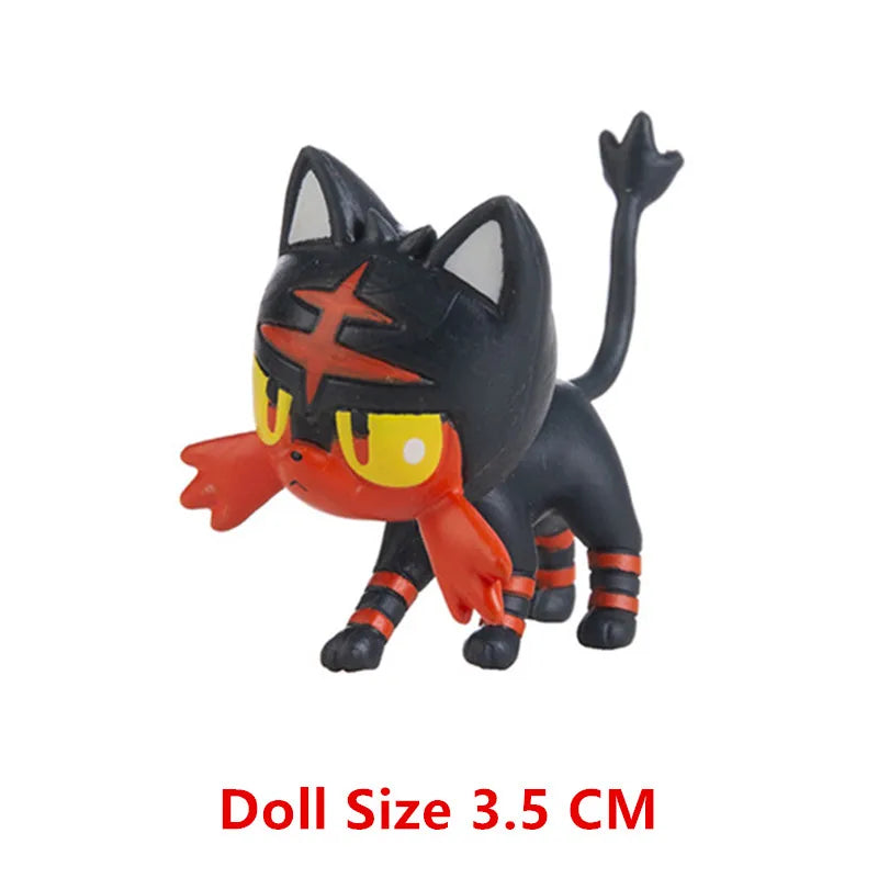 3-7 Cm PokemonCartoons Anime Figure Pikachu Mew Snorlax Charmander Cosplay Collection Pet Pocket Monster Action Model Toy Gifts