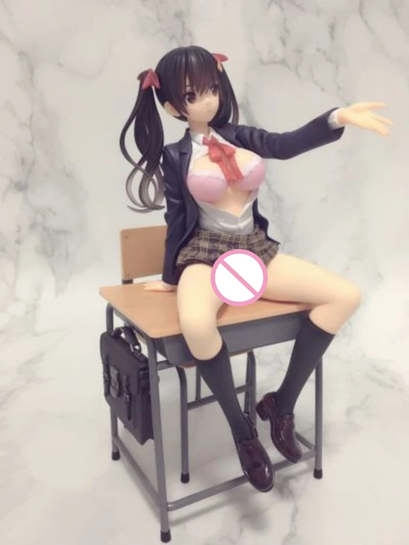 【AY】Futaba Ayaka 1/7 China Ver. Double Ponytail JK Uniform Pretty Girl Desktop Ornament 18+ Figure Anime Model Toys Hobby