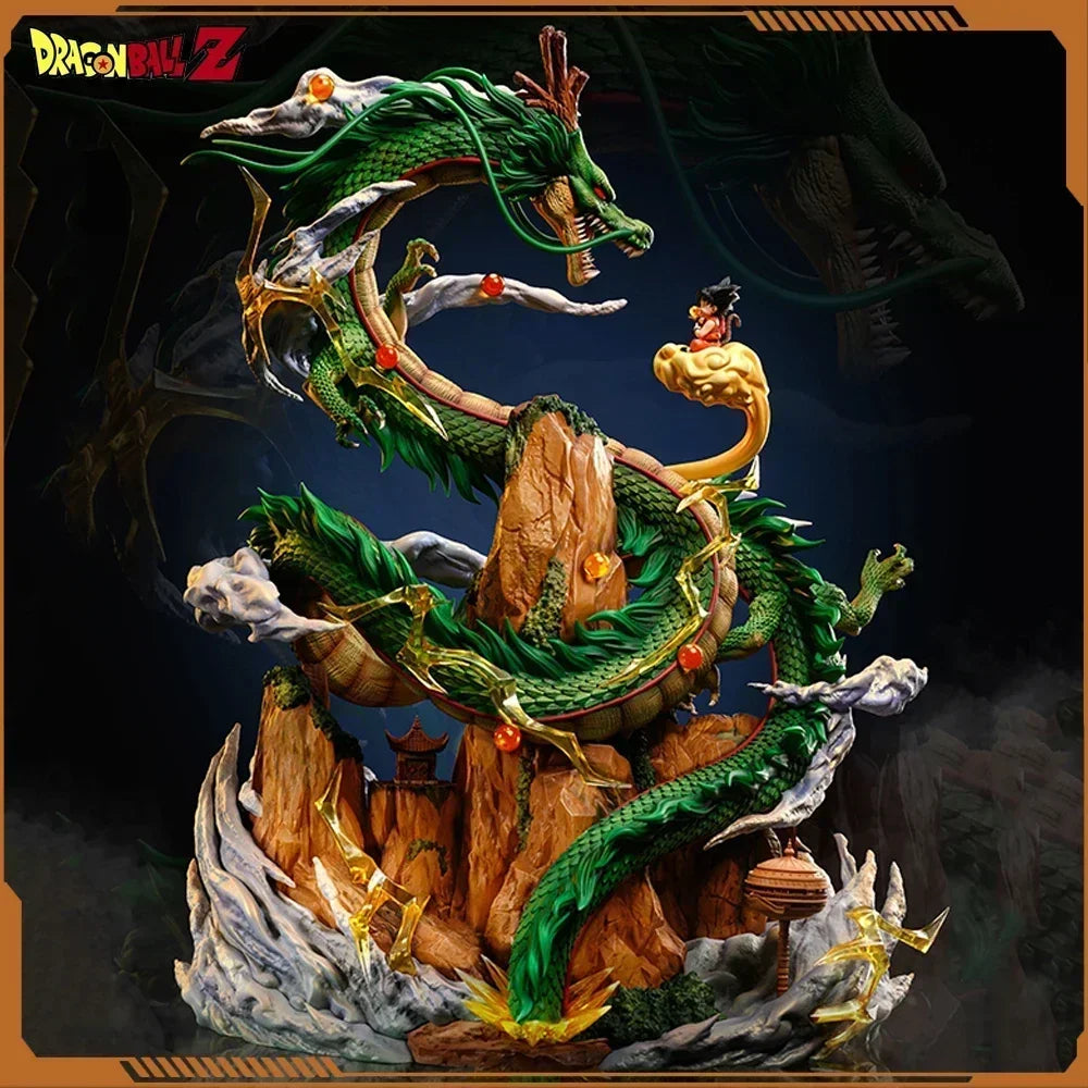 22 см Dragon Ball Z Shenron Фигурка Goku и Wish Shenron Аниме Фигурки PVC Екшън Статуя Колекция Модел Играчки Коледни Подаръци