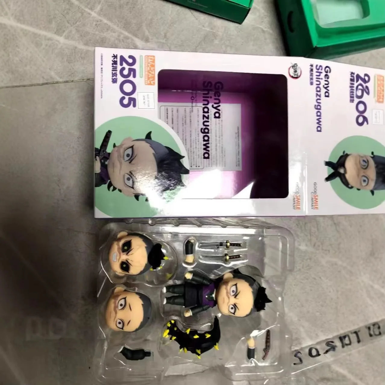 Demon Slayer Shinazugawa Genya Q Edition Action Figure Movable Face Change Clay Man Garage Kit Collectible Toy for Fans