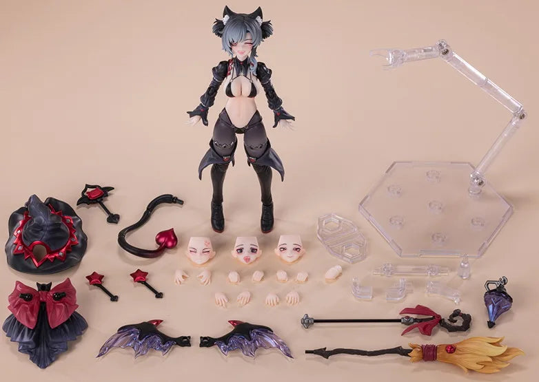 In Stock 1/12 Witch Trainee Hoshikawa Neko Action Figure Mecha Girl Movable Doll Model Collection Statue Model Ornament Toy Gift