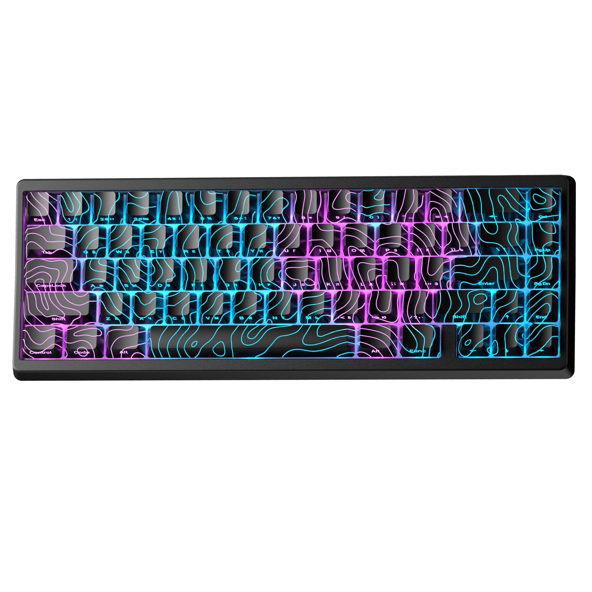 XVX M67 JadeStone Mechanical Keyboard With IMD-Tech Keycaps Hot Swappable Gasket Design Tri-Mode Custom RGB Backlight Keyboard