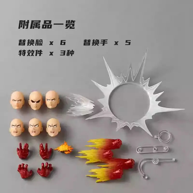 Original Kaiyodo One Punch Man Articulated Action Figure Model Toys Saitama Amazing Yamaguchi Revoltech Saitama Anime Collection
