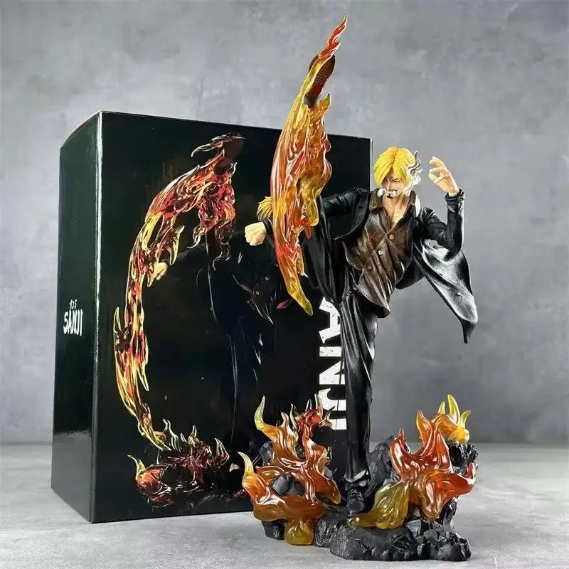 30cm Anime One Piece Figure Kick The Leg Sanji GK Statue Action Figures Doll Collection Model Toys Gift