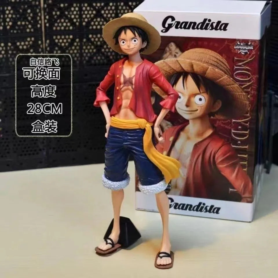 One Piece Anime Figurine Ros Luffy Roronoa Zoro Ace PVC Statue Action Figure Monkey D Luffy Classic Smiley Model Toys Kids Gifts