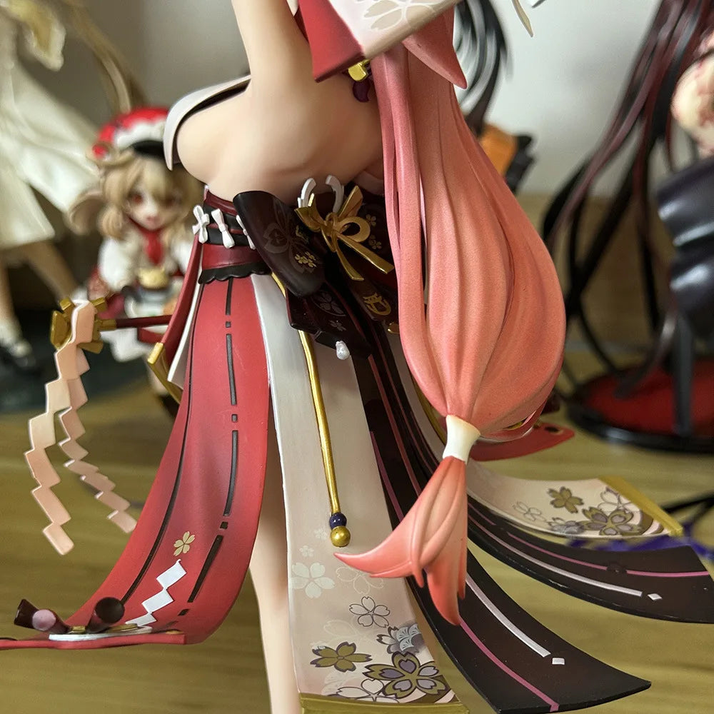 26CM Genshin Impact Figure Yae Miko Anime Figures Girl Anime Peripheral Statue Collectible Customized Model Desk Decor Gift