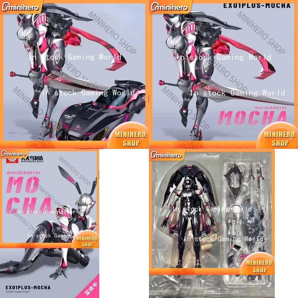 In Stock BIGFIREBIRD BUILD MOCHA MOKA EX01 PLUS Transforming Alloy Robot Toy with ARCEE Car Mode Action Figure for Adults