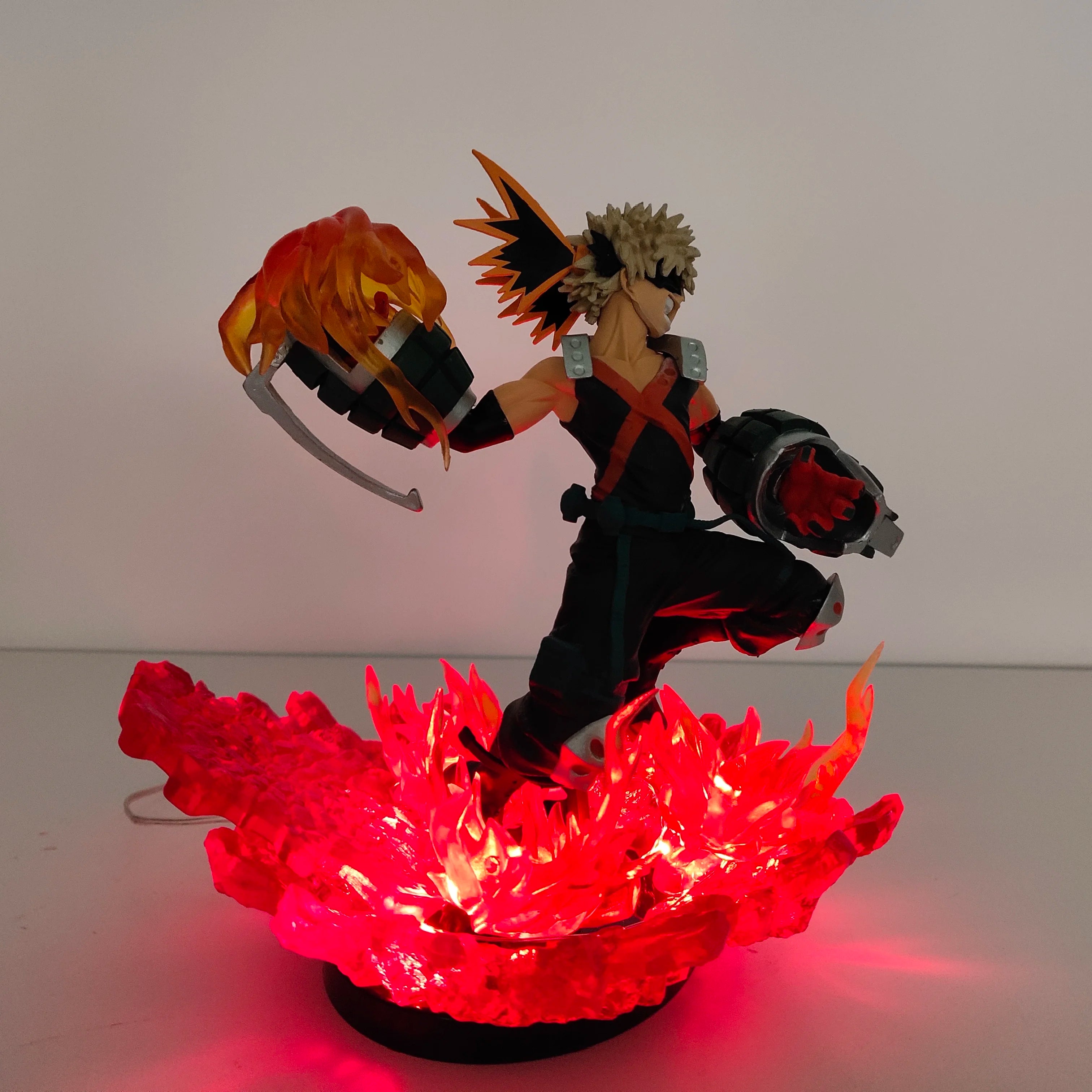 My Hero Academia Anime Midoriya Izuku & Bakugou Katsuki Lamp Led Bulb Action Figures Model Figurine Figure & Base & Lamp DIY