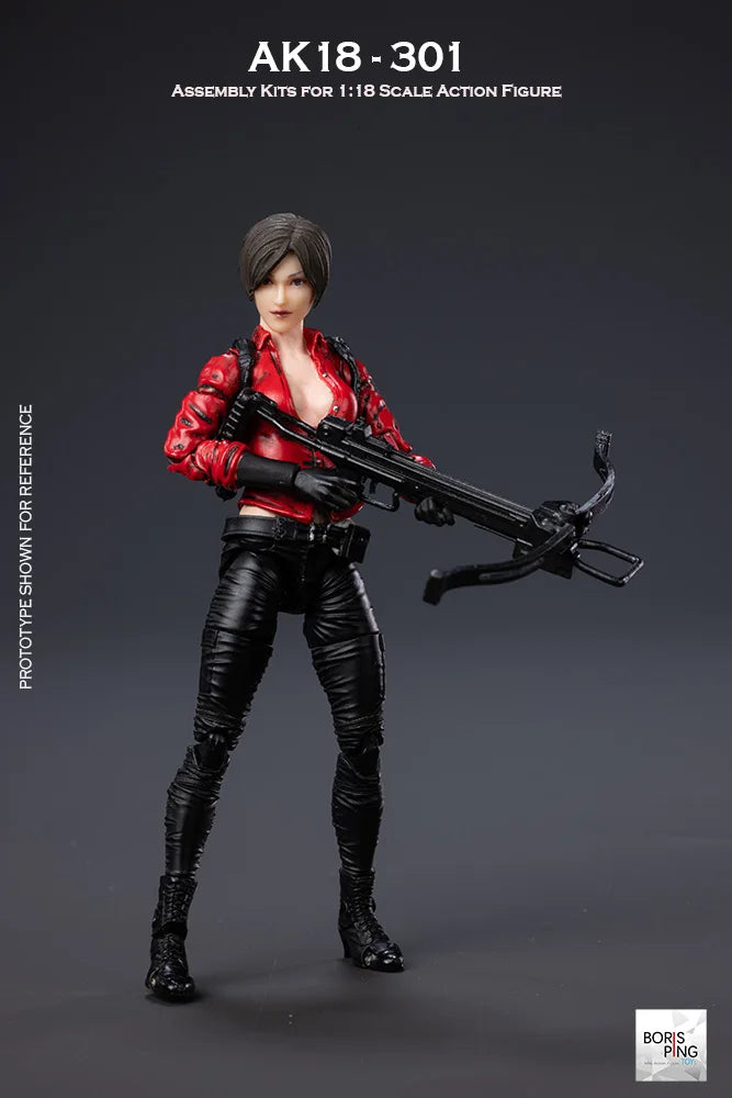 Presale BorisPing AK18 1/18 Scale Classic Game Character Special Agent Female Warrior Full Set Model 3.75 Inch Action Figure