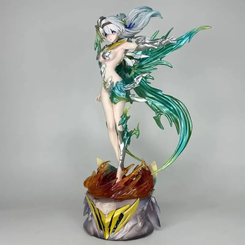 New 32cm Anime Girl Bishoujo Action Figure Luminous Neon Butterfly Design Collectible Model Two-Dimensional Statue Decoration