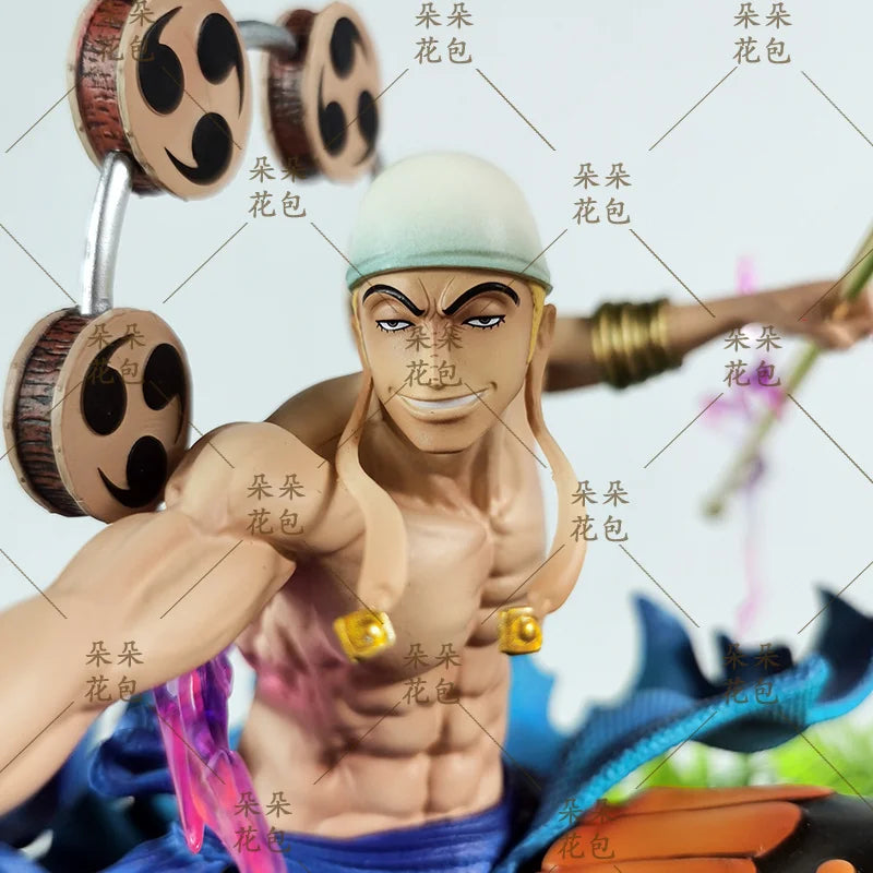 28cm JT One Piece Figure Enel Thunder God Monkey D. Luffy Anime Action Collection Model Pvc Desktop Ornaments Holiday Gifts Toys