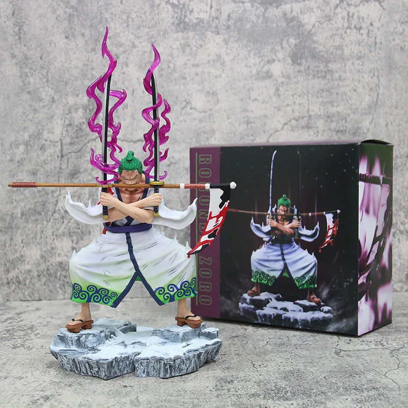 New 33cm One Piece Roronoa Zoro Anime Gk Action Figures Pvc Collection Cartoon Model Doll Figurine Statue Gift Decoration Toy