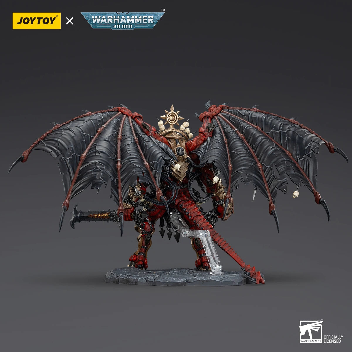 JOYTOY Warhammer 40K 1/18 Scale World Eaters Angron Daemon Primarch of Khorne 38CM Action Figure Model Toys 2025 Version