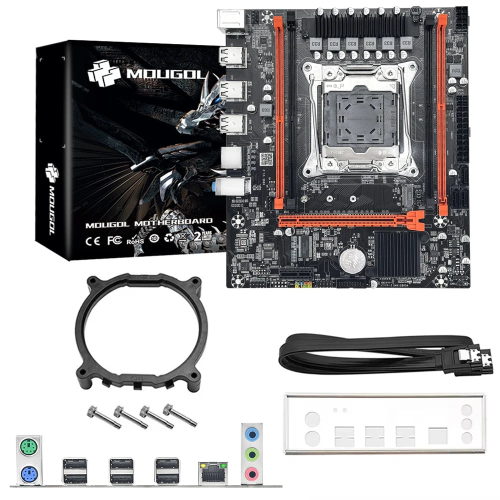 MOUGOL X99 Gaming-Motherboard-Kit mit Xeon E5 2650 V4 CPU und Dual Channel DDR4 16G (2*8G) 2133MHz M.2 NVME für Desktop-Computer