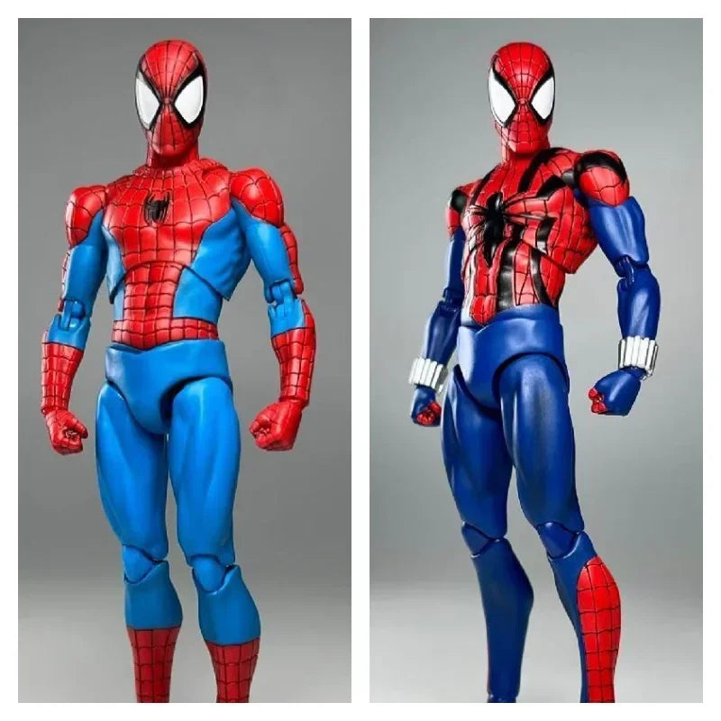 CT Mafex 185and143 Spiderman Action Figures Toys High Quality Spider Man Movable Statues Model Doll Collectible Ornaments Gifts