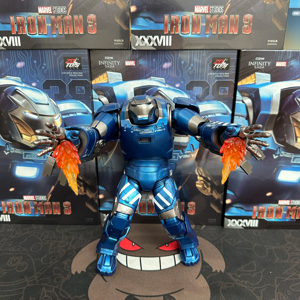 ZD Toys Iron Man Series Joint Movable Latest Hot Item MK38 Movie Version Action Figure - 22cm 7 Inches MarkDolls