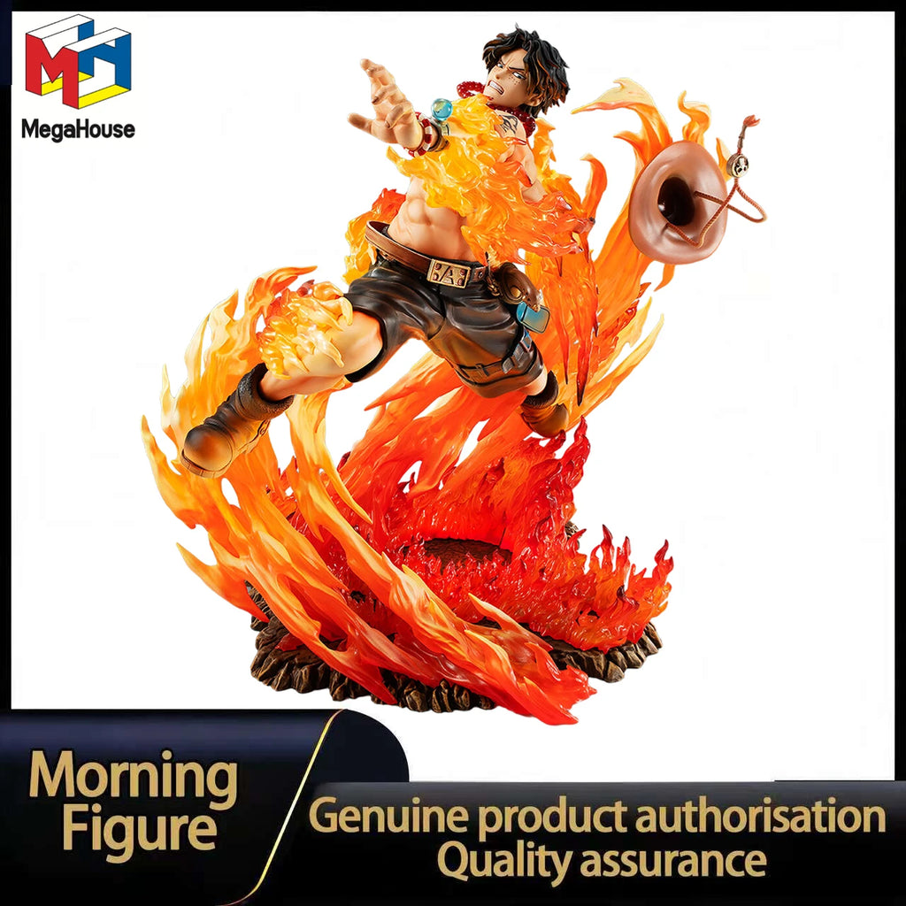 In Stock MegaHouse Portrait Of Pirates POP ONE PIECE NEO MAXIMUM PORTGAS D ACE Ultra Limited Replica Version Figure Toy Model