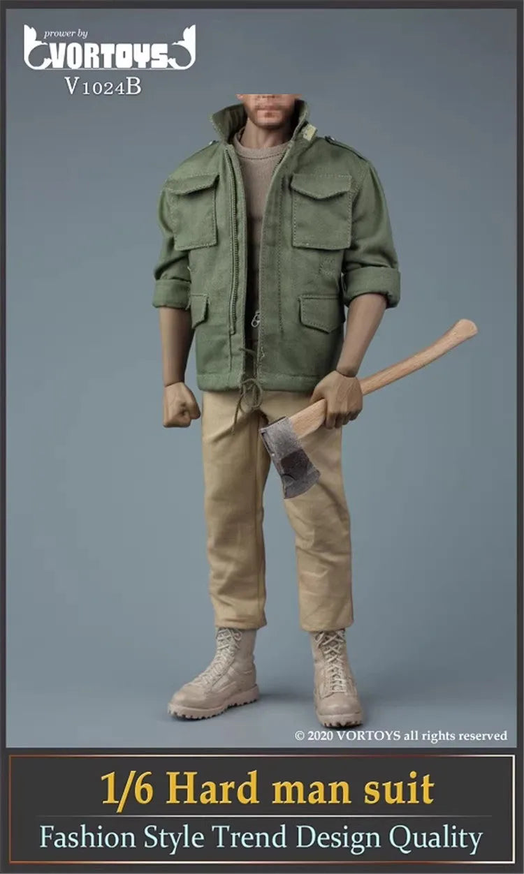 VORTOYS V1024 1/6 Soldier Tough Guy Workwear Set Clothing Model Toy Accessories Fit 12'' Action Figure M34 M33 Body In Stock