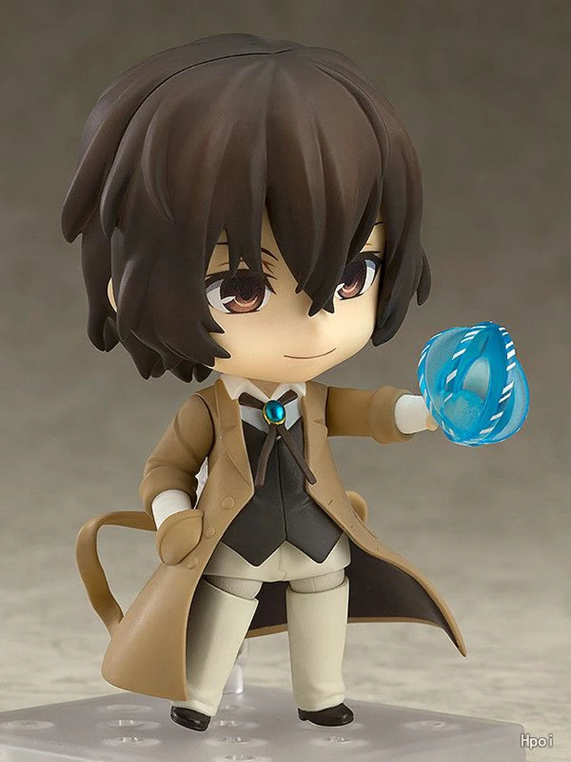 10CM Anime Bungo Stray Dogs Dazai Osamu Figure Action #657 Replacement Face Accessories Model Toy Gift Collection PVC OB11