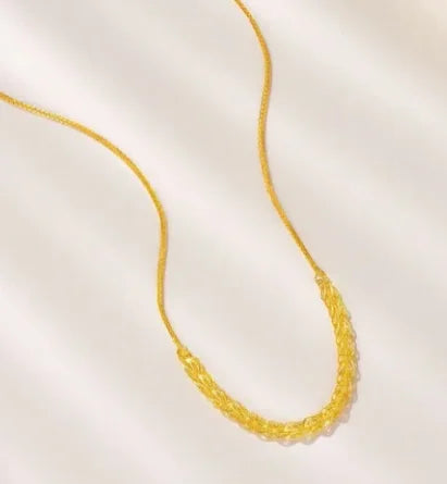 18K gold phoenix-tail necklace for women trendy jewelry wedding jewley au 750 necklaces45cm