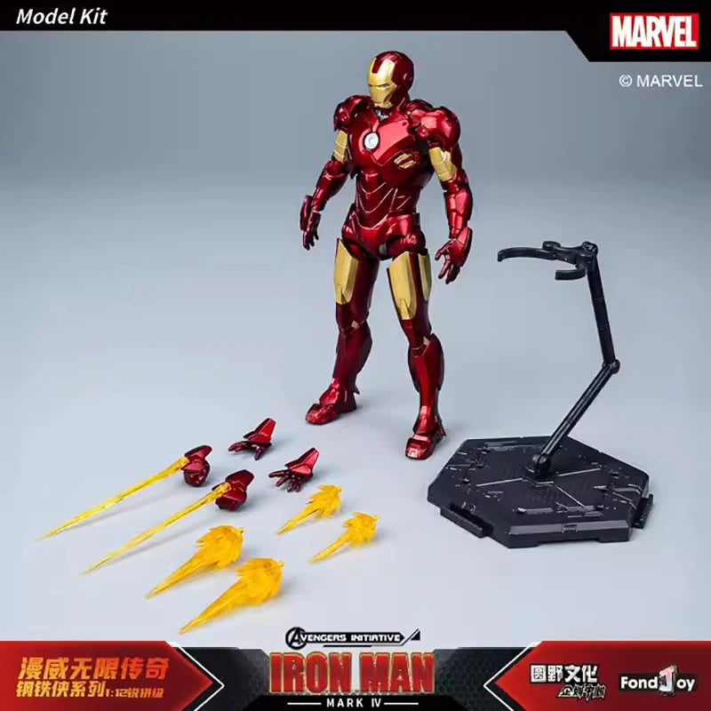 Fondjoy Ironman Iron Man MK5 Joints Moveable Action Figures Toys 15cm ABS Material 1/12 Scale Boy Birthday Gifts Hoilday Gifts