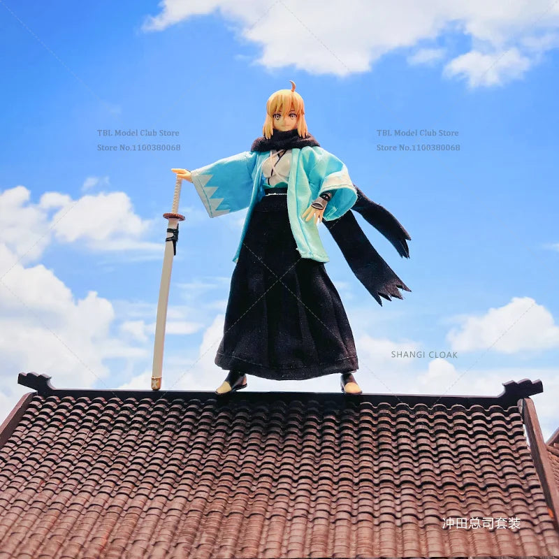 1/12 Scale Female Clothes Kimono Fate Altria Pendragon Knight Kings Japanese Anime For figma 6-inch Action Figure Soldier Scene