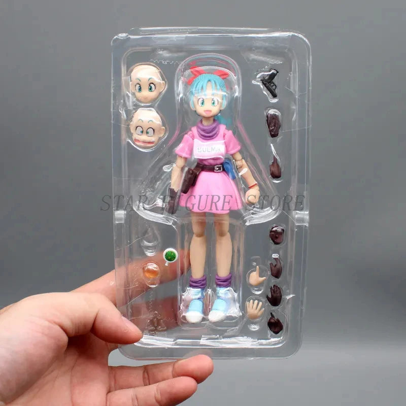 SHF Dragon Ball Adventure Actionfigur Bulmas Motorrad Hoipoi-Kapsel Nr. 9 Figurine Kindheit Goku Bulma Modell Spielzeug Geschenke