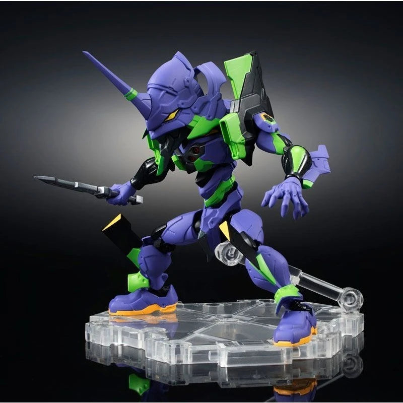 BANDAI NXEDGE STYLE EVA-01 100% Original genuine 100mm PVC Action Anime Figure Model Toys Figure Collection Doll Gift