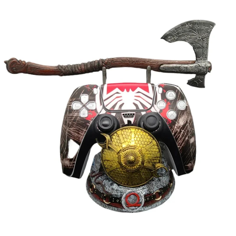 15cm God of War Figure Gamepad Bracket The Leviathan Axe Blade of Chaos Kratos Game Ornament Collection Desktop Display Gift Toy