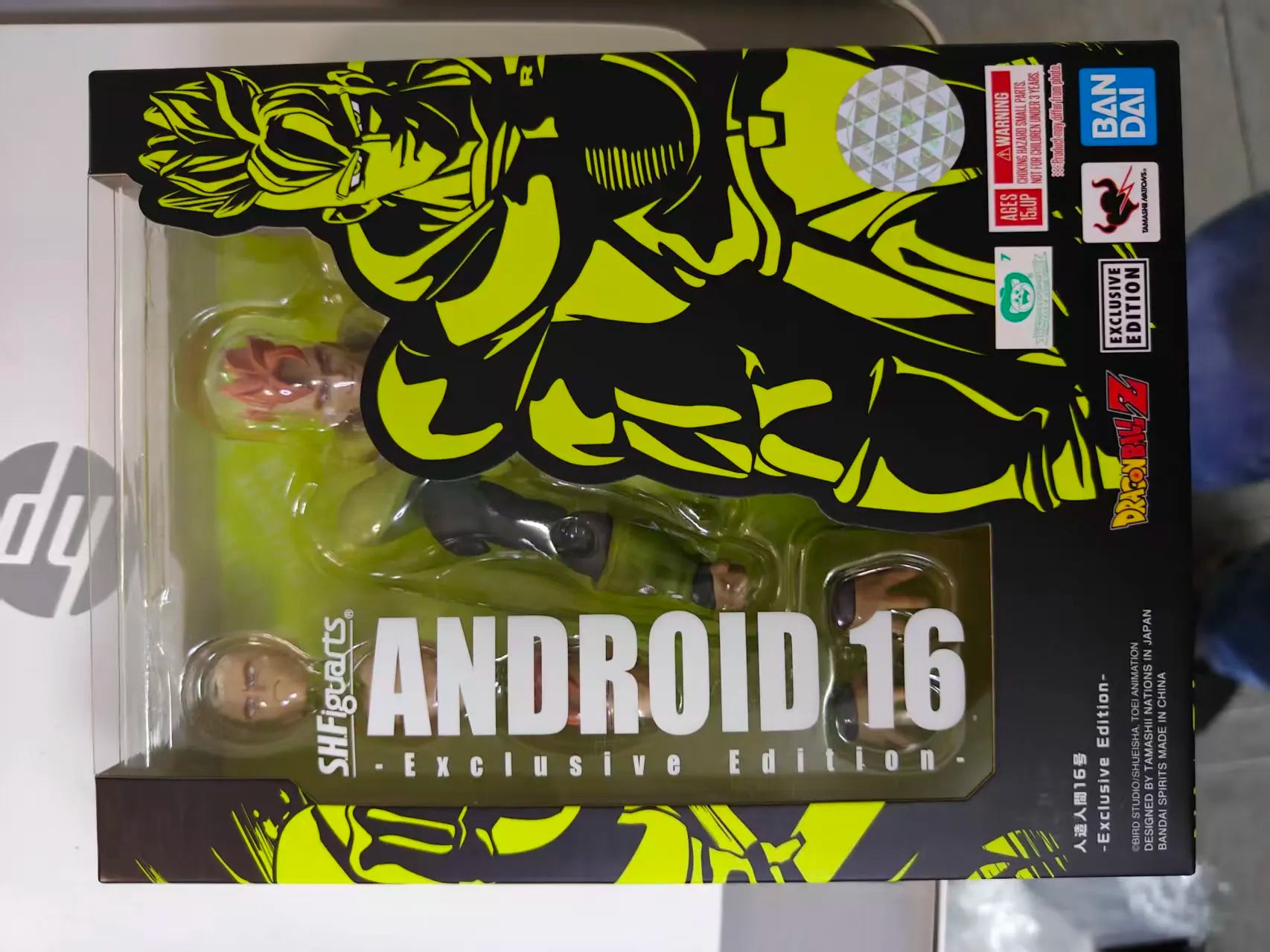 In Stock Bandai S.H.Figuarts SHF SDCC Exclusive Android 16 Anime Action Figure Collectible Model Toy