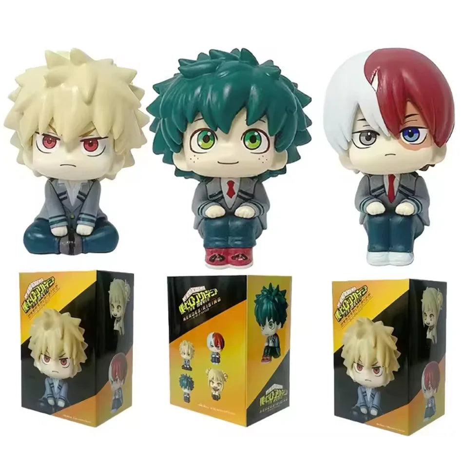 9-10cm My Hero A cademia PVC Anime Figurine Tomura Shigaraki / Izuku Midoriya / Katsuki Bakugo / Shoto Todoroki Collectible Toy