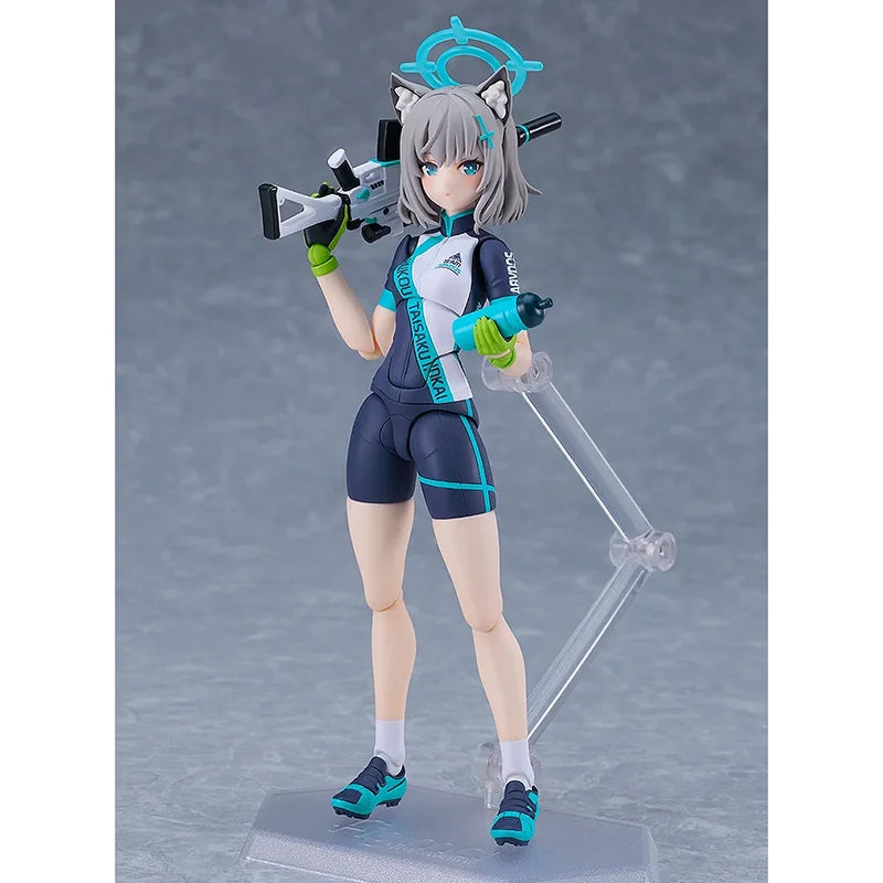 100% Original GSC Max Factory Figma 644 Shiroko Sunaookami Cycling Blue Archive Genuine In Stock Figure Model Toys