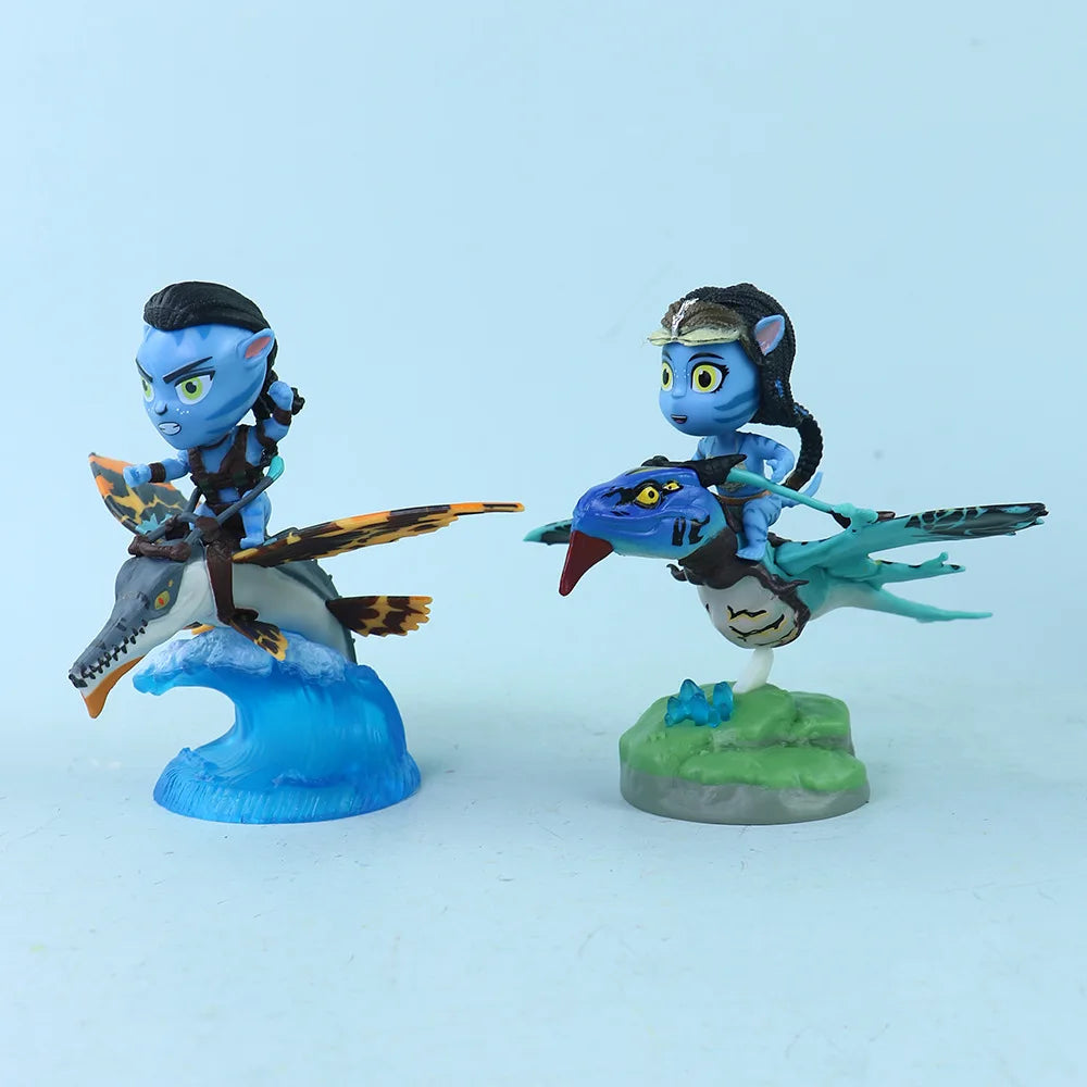 2026 Popular New Q-version Avatar Water Road Figurine Trendy Cartoon Doll Car Figurine PVC Model Toy Blind Box Figurine